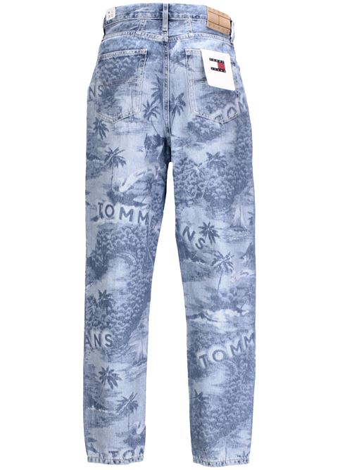 High-waisted tapered Mom jeans with Hawaiian print Tommy Hilfiger | DW0DW175631A5